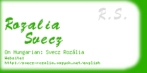 rozalia svecz business card